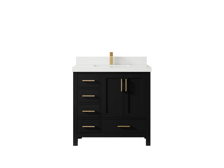 Malibu 36 in. W x 22 in. D Bathroom Vanity Center Sink 2 - photo 43