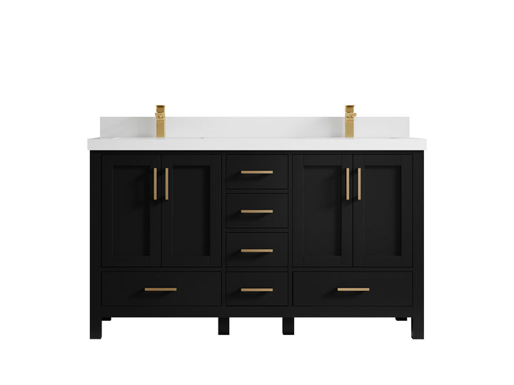 Malibu 60 in. W x 22 in. D Double Sink Bathroom Vanity - photo 45