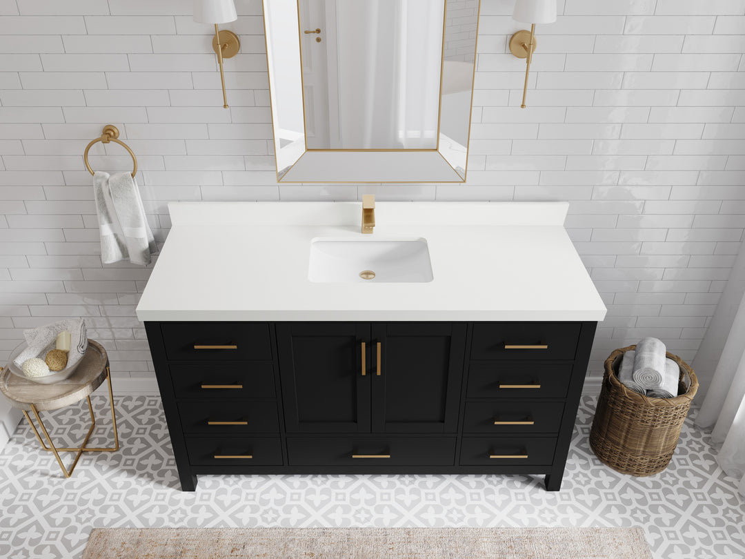 Malibu 60 in. W x 22 in. D Single Sink Bathroom Vanity