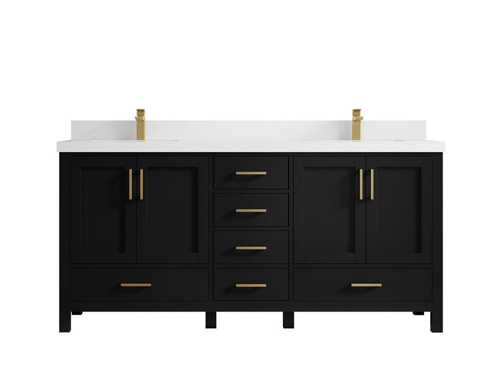 Malibu 72 in. W x 22 in. D Double Sink Bathroom Vanity - photo 45
