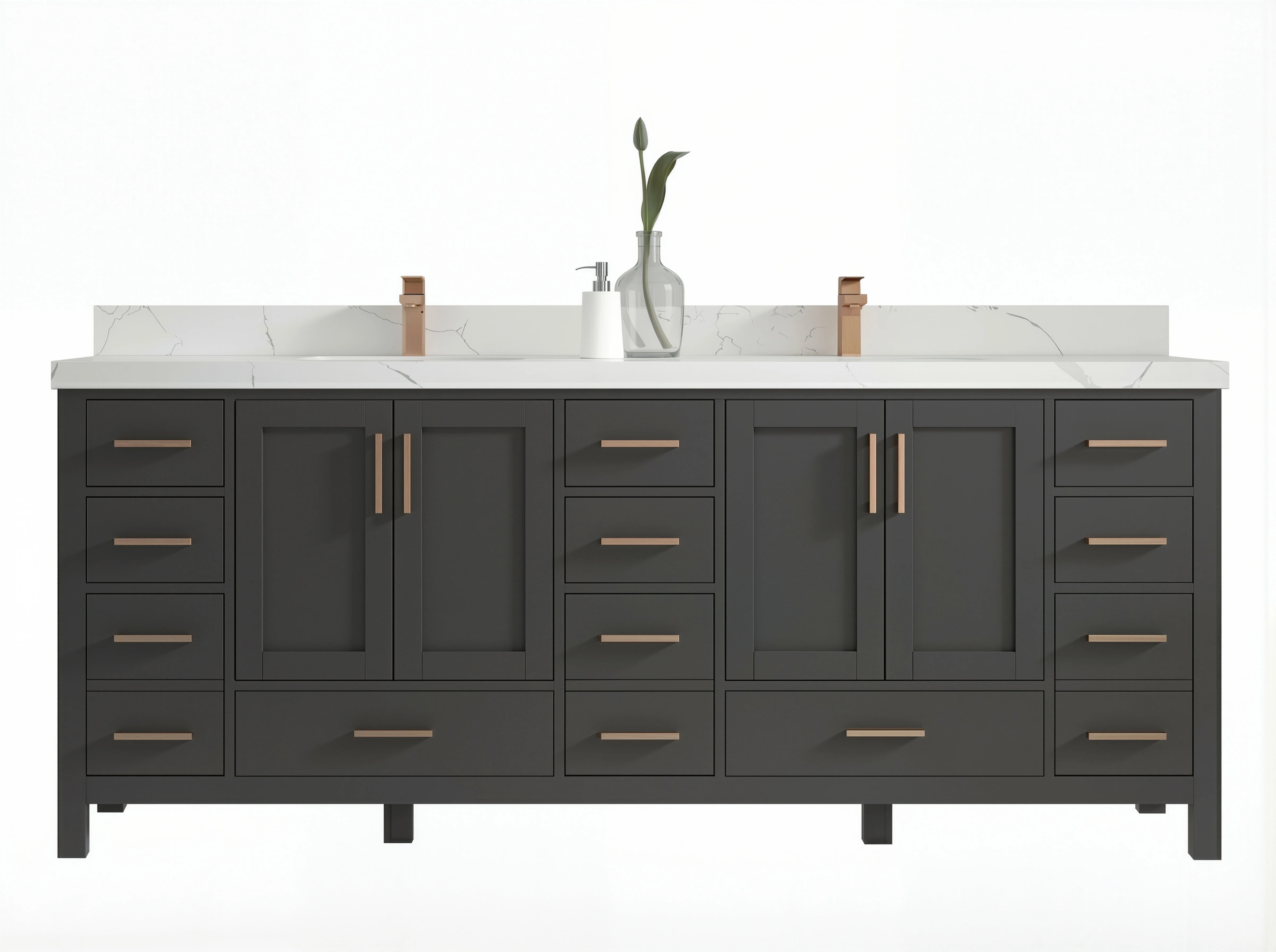 Malibu 84 in. W x 22 in. D Double Sink Bathroom Vanity