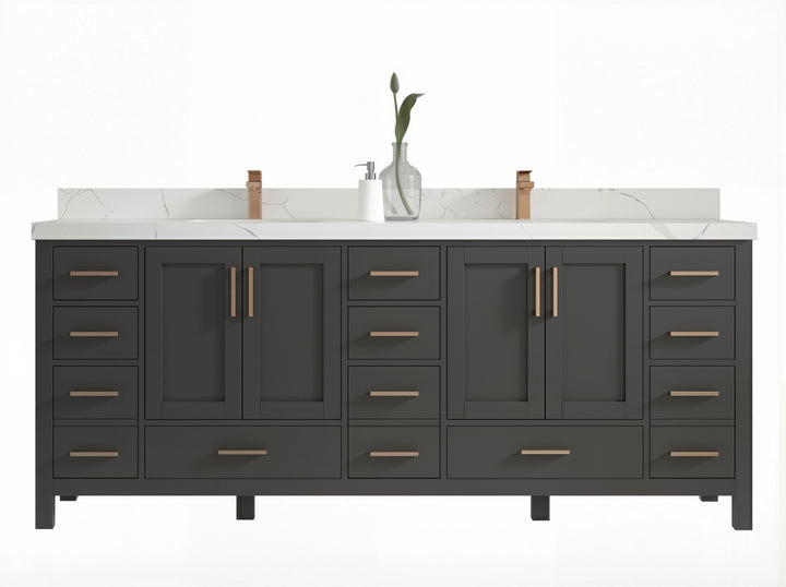 Malibu 84 in. W x 22 in. D Double Sink Bathroom Vanity - photo 1
