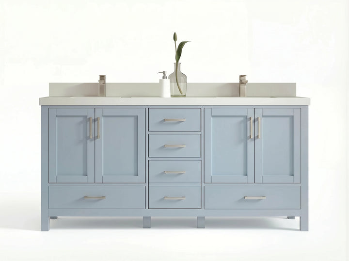 Malibu 72 in. W x 22 in. D Double Sink Bathroom Vanity - photo 1