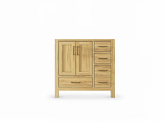 Malibu Teak Wood 36 in. W x 22 in. D Center Sink Bathroom Vanity - photo 48