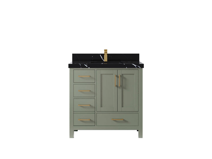 Malibu 36 in. W x 22 in. D Bathroom Vanity Center Sink 2 - photo 12