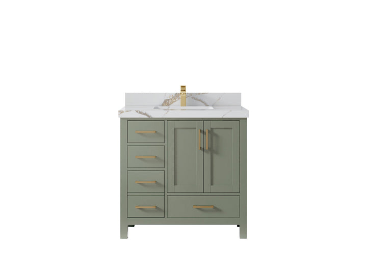 Malibu 36 in. W x 22 in. D Bathroom Vanity Center Sink 2 - photo 14