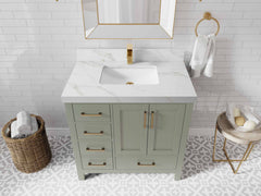 Malibu 36 in. W x 22 in. D with Center Sink Bathroom Vanity - photo 20