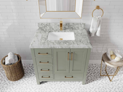 Malibu 36 in. W x 22 in. D with Center Sink Bathroom Vanity