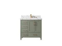 Malibu 36 in. W x 22 in. D with Center Sink Bathroom Vanity - photo 37