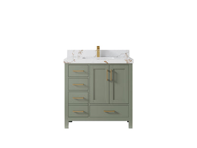 Malibu 36 in. W x 22 in. D with Center Sink Bathroom Vanity