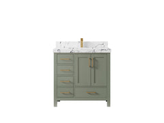 Malibu 36 in. W x 22 in. D with Center Sink Bathroom Vanity - photo 41