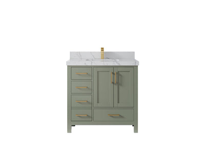 Malibu 36 in. W x 22 in. D with Center Sink Bathroom Vanity