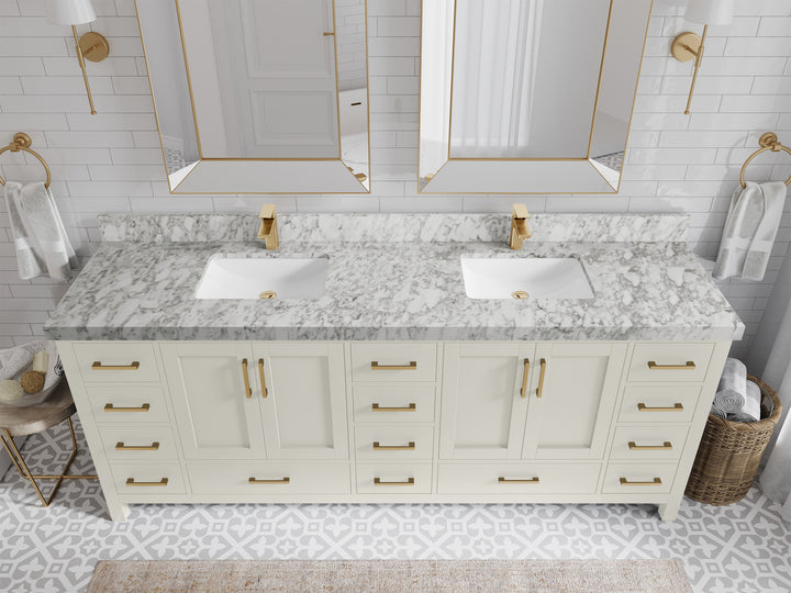 Malibu 84 in. W x 22 in. D Double Sink Bathroom Vanity - photo 12