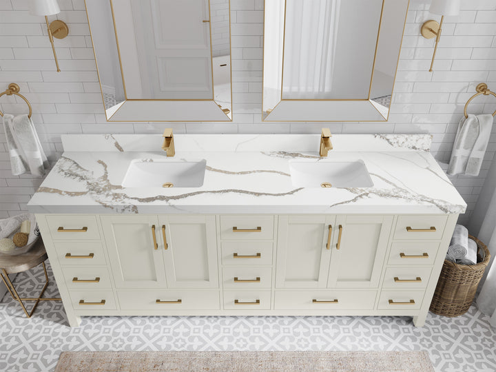 Malibu 84 in. W x 22 in. D Double Sink Bathroom Vanity - photo 16
