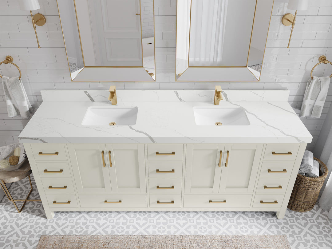 Malibu 84 in. W x 22 in. D Double Sink Bathroom Vanity