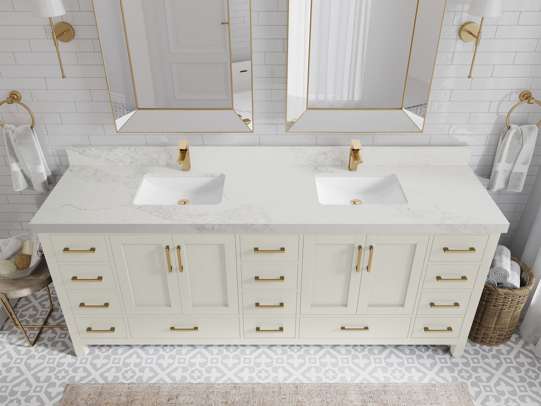 Malibu 84 in. W x 22 in. D Double Sink Bathroom Vanity