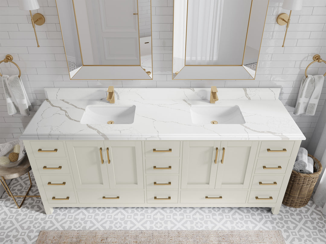 Malibu 84 in. W x 22 in. D Double Sink Bathroom Vanity
