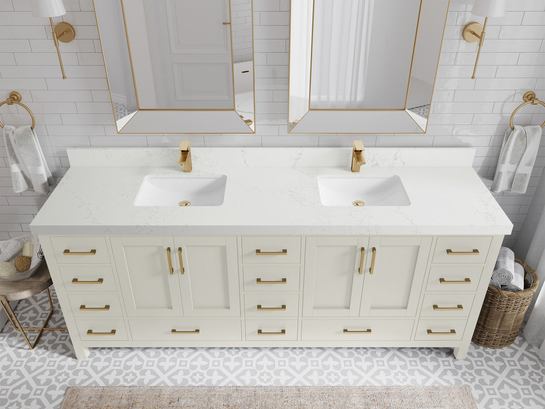 Malibu 84 in. W x 22 in. D Double Sink Bathroom Vanity