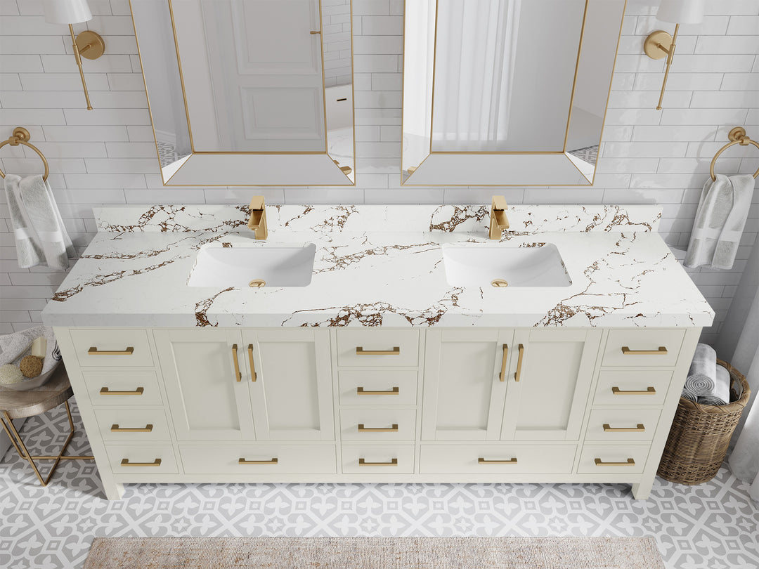 Malibu 84 in. W x 22 in. D Double Sink Bathroom Vanity