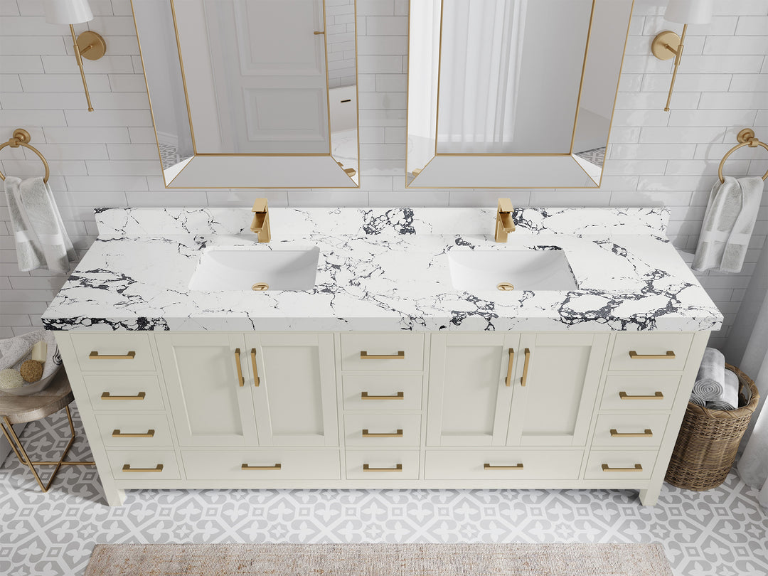 Malibu 84 in. W x 22 in. D Double Sink Bathroom Vanity