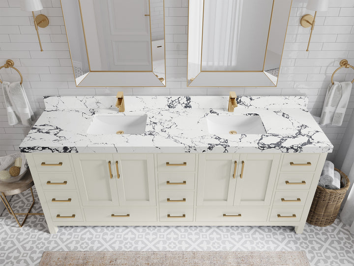 Malibu 84 in. W x 22 in. D Double Sink Bathroom Vanity - photo 40