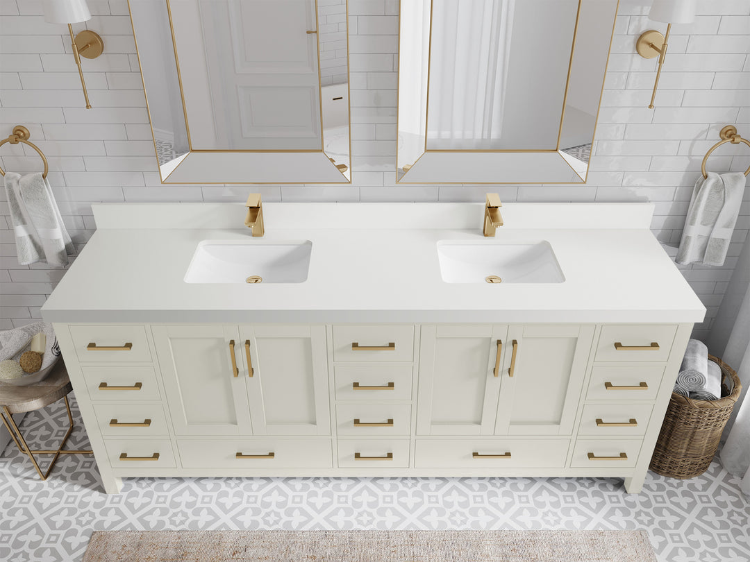Malibu 84 in. W x 22 in. D Double Sink Bathroom Vanity
