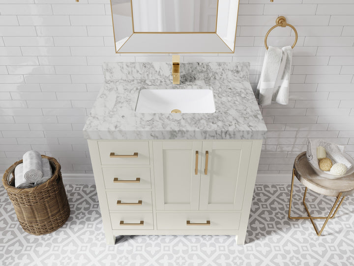 Malibu 36 in. W x 22 in. D Bathroom Vanity Center Sink 2 - photo 10
