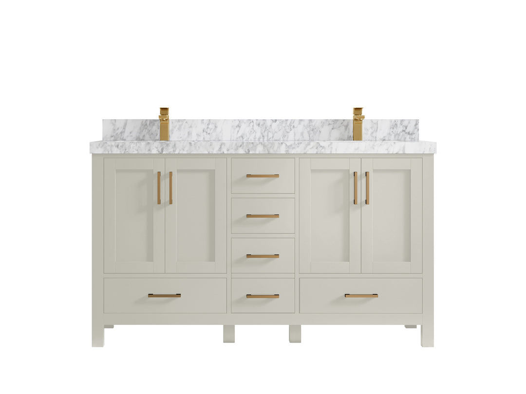 Malibu 60 in. W x 22 in. D Double Sink Bathroom Vanity