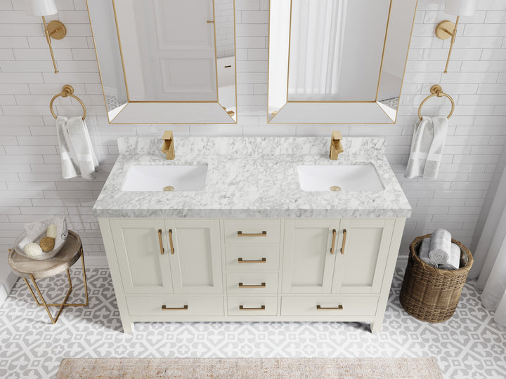 Malibu 60 in. W x 22 in. D Double Sink Bathroom Vanity - photo 10