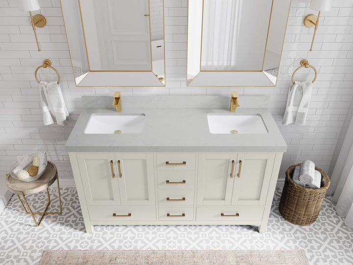 Malibu 60 in. W x 22 in. D Double Sink Bathroom Vanity - photo 12