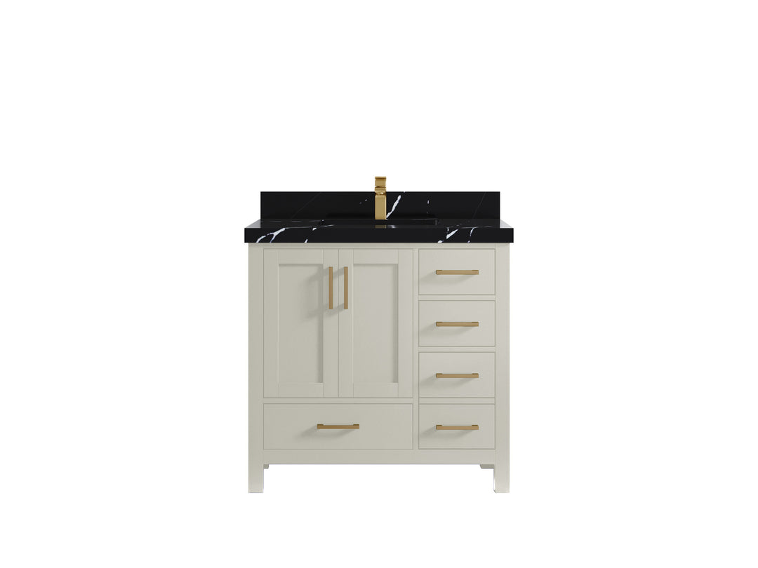 Malibu 36 in. W x 22 in. D Bathroom Vanity Center Sink