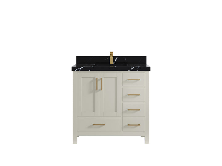 Malibu 36 in. W x 22 in. D Bathroom Vanity Center Sink - photo 9