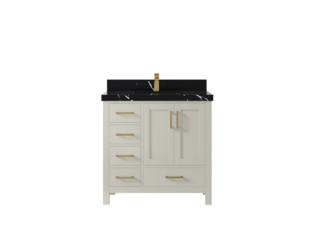 Malibu 36 in. W x 22 in. D Bathroom Vanity Center Sink 2