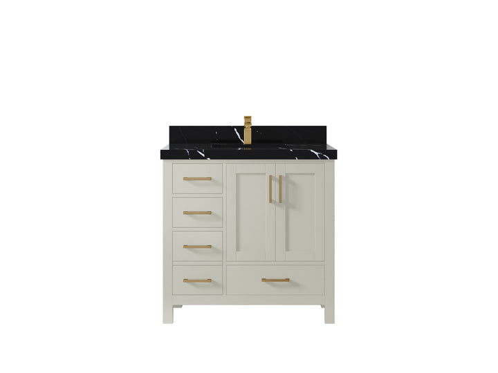 Malibu 36 in. W x 22 in. D Bathroom Vanity Center Sink 2 - photo 9