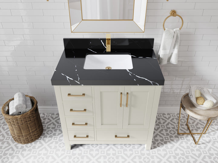 Malibu 36 in. W x 22 in. D Bathroom Vanity Center Sink 2 - photo 8