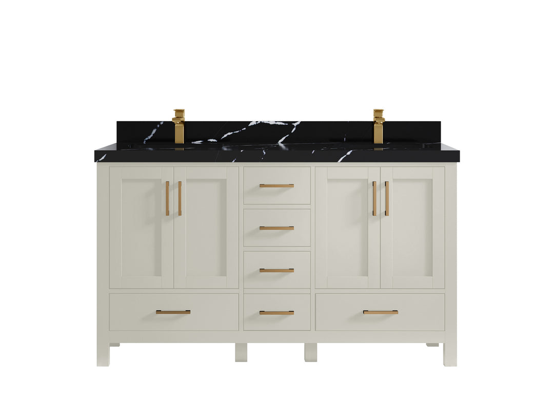Malibu 60 in. W x 22 in. D Double Sink Bathroom Vanity