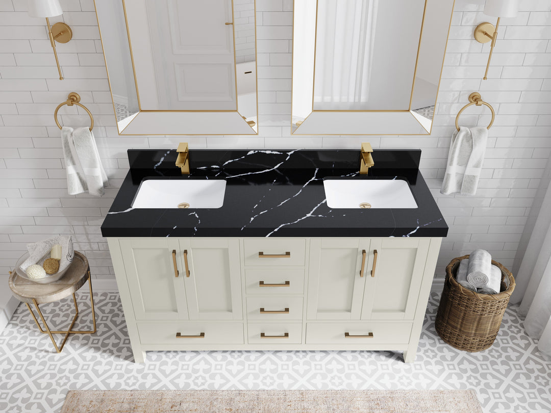 Malibu 60 in. W x 22 in. D Double Sink Bathroom Vanity