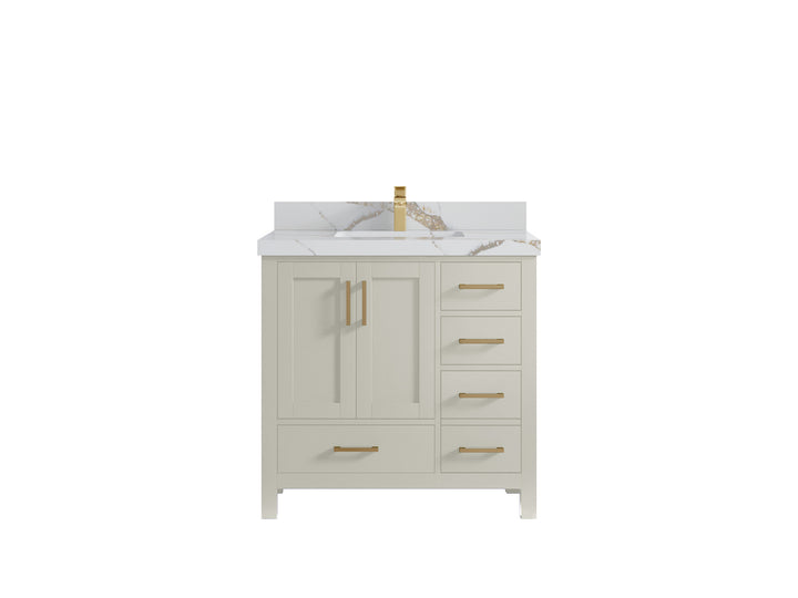 Malibu 36 in. W x 22 in. D Bathroom Vanity Center Sink - photo 15