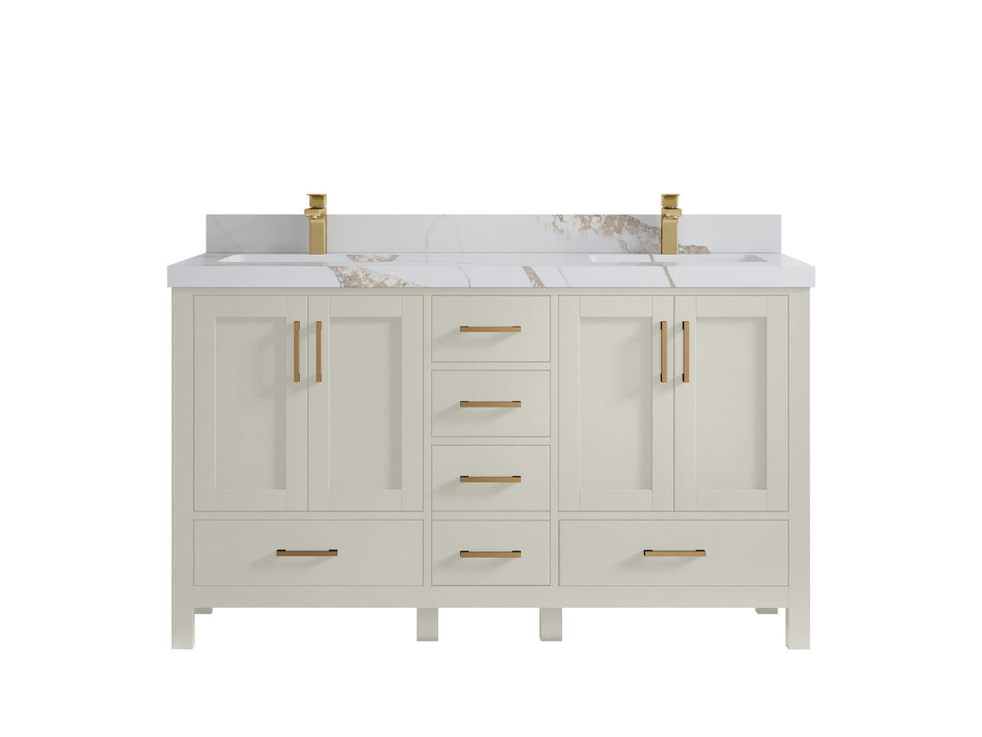 Malibu 60 in. W x 22 in. D Double Sink Bathroom Vanity