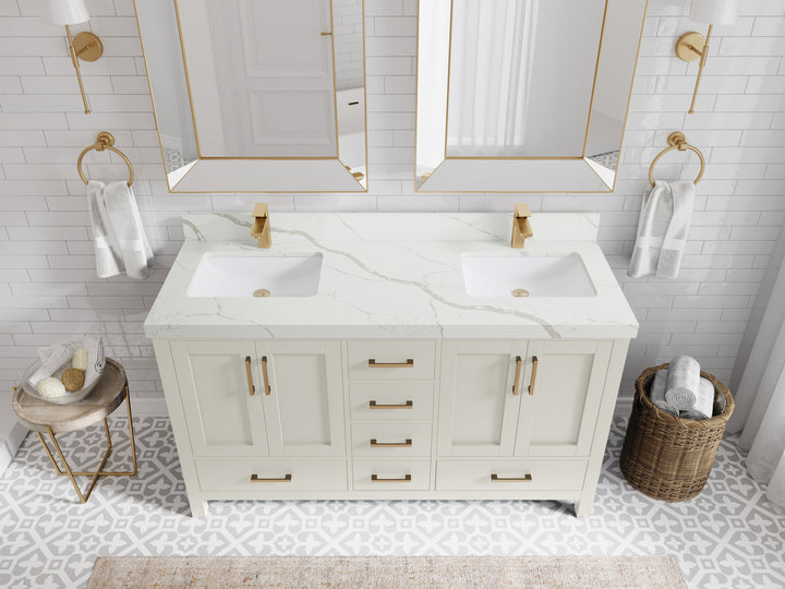 Malibu 60 in. W x 22 in. D Double Sink Bathroom Vanity - photo 16