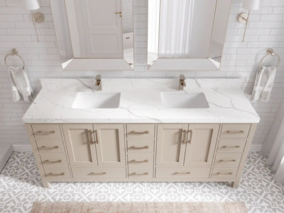 Malibu 80 in. W x 22 in. D Double Sink Bathroom Vanity