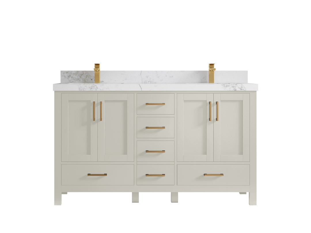Malibu 60 in. W x 22 in. D Double Sink Bathroom Vanity