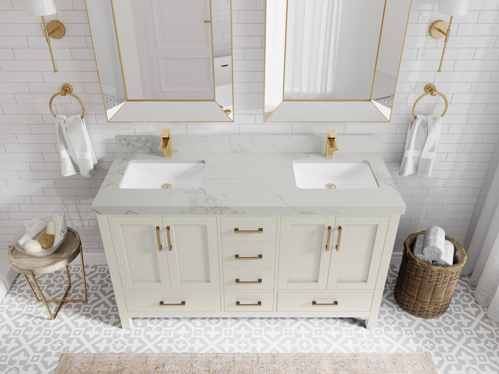 Malibu 60 in. W x 22 in. D Double Sink Bathroom Vanity - photo 18