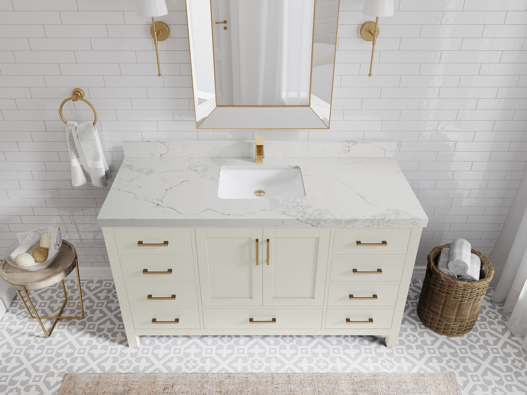 Malibu 60 in. W x 22 in. D Single Sink Bathroom Vanity