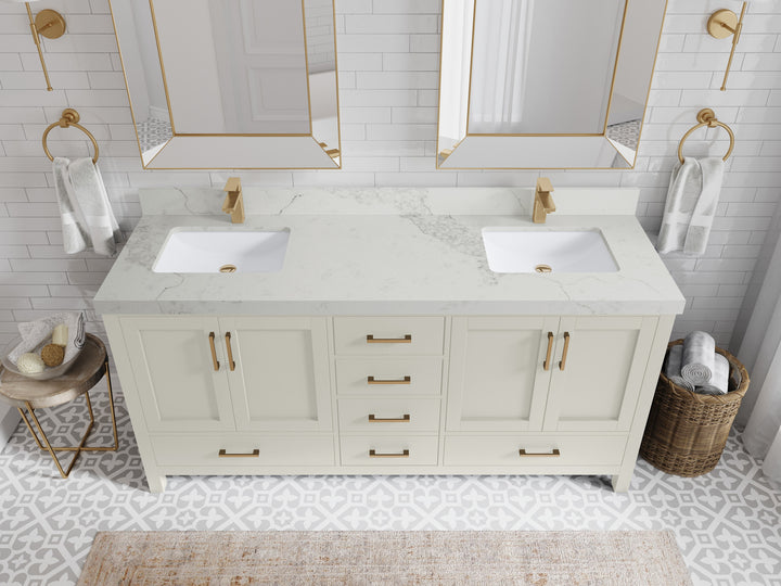 Malibu 72 in. W x 22 in. D Double Sink Bathroom Vanity - photo 18