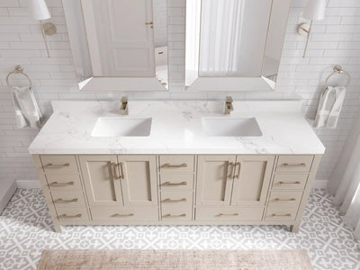 Malibu 80 in. W x 22 in. D Double Sink Bathroom Vanity