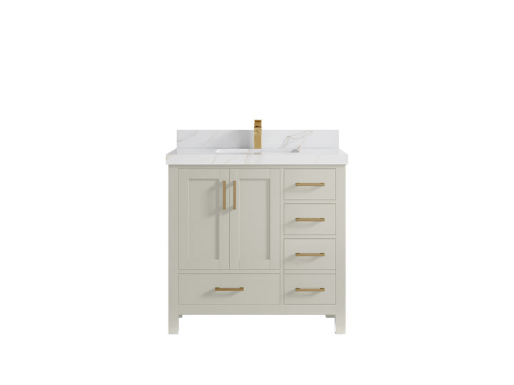 Malibu 36 in. W x 22 in. D Bathroom Vanity Center Sink - photo 21