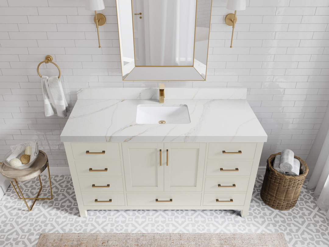 Malibu 60 in. W x 22 in. D Single Sink Bathroom Vanity