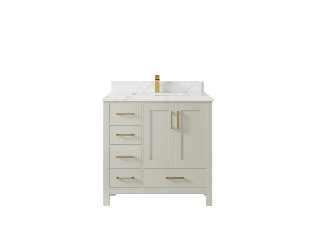 Malibu 36 in. W x 22 in. D Bathroom Vanity Center Sink 2