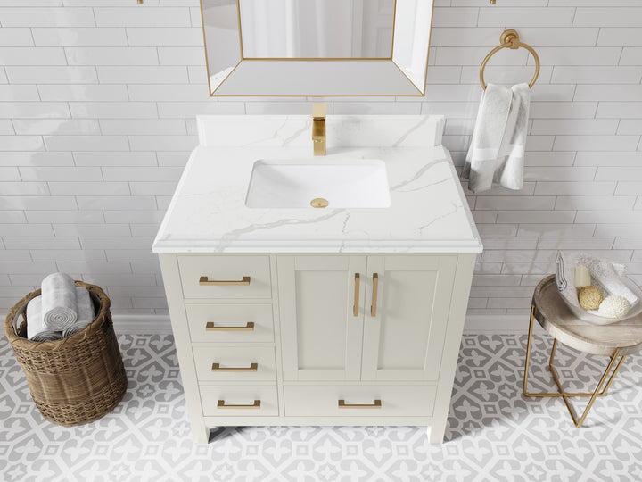 Malibu 36 in. W x 22 in. D Bathroom Vanity Center Sink 2 - photo 22